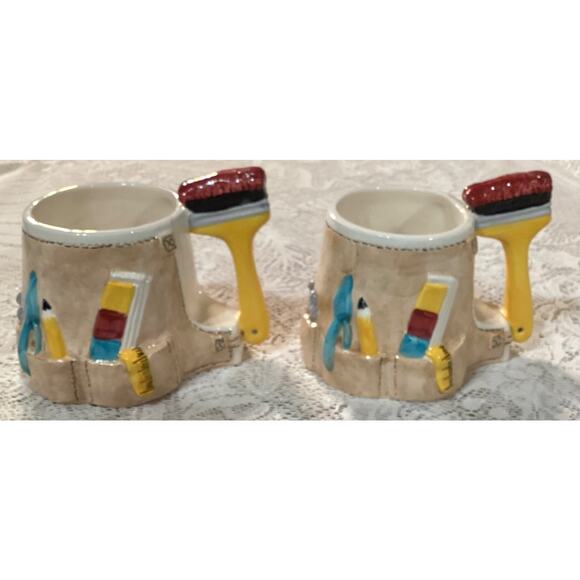 Set of 2 Handyman Tool Belt Mug Dad Gift Tasters Choice Coffee-Mate 2000 - Picture 1 of 10